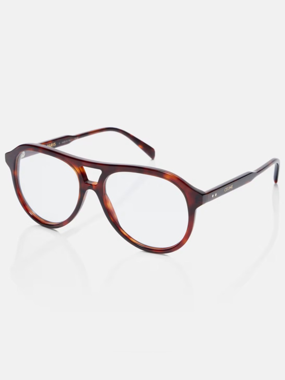 CELINE EYEWEAR Thin aviator pilot glasses Havana like new!